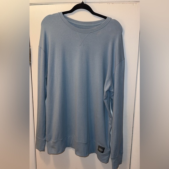 SAXX 3Six Five Men’s Blue Long Sleeve Sweatshirt XL Relaxed Fit Lounge Pullover - Picture 4 of 13